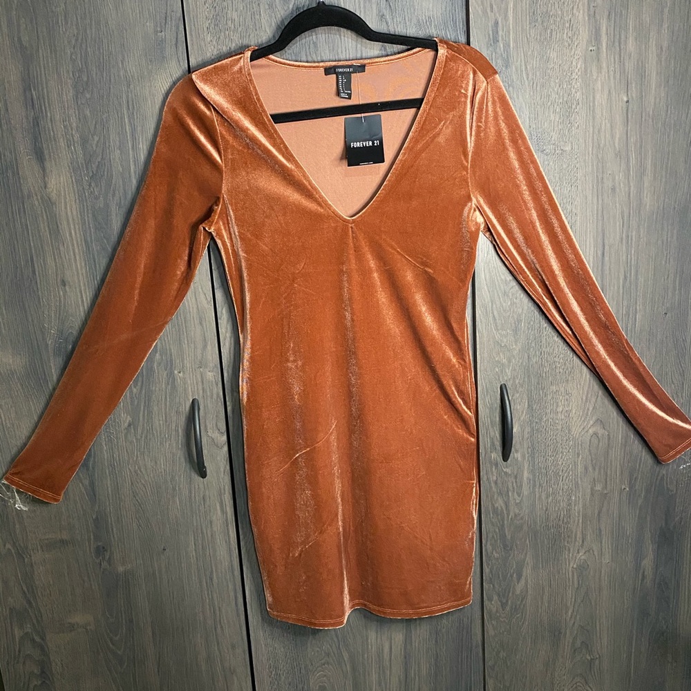 Tan long sleeve dress